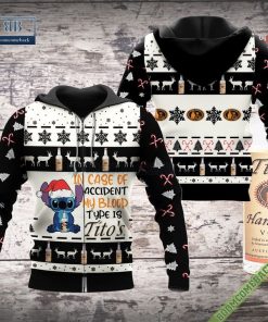 stitch in case of accident my blood type is titos ugly christmas sweater hoodie zip hoodie bomber jacket 3 qYAkw