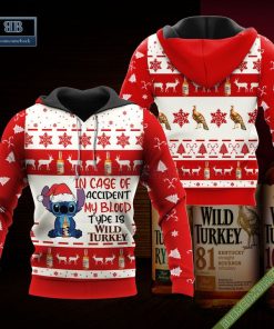 stitch in case of accident my blood type is wild turkey ugly christmas sweater hoodie zip hoodie bomber jacket 2 G7tGo