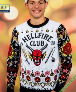 stranger things hellfire club ugly christmas sweater gift for adult and kid 7 i39KW
