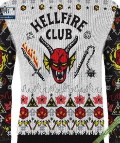 stranger things hellfire club ugly christmas sweater gift for adult and kid 9 qB8zV