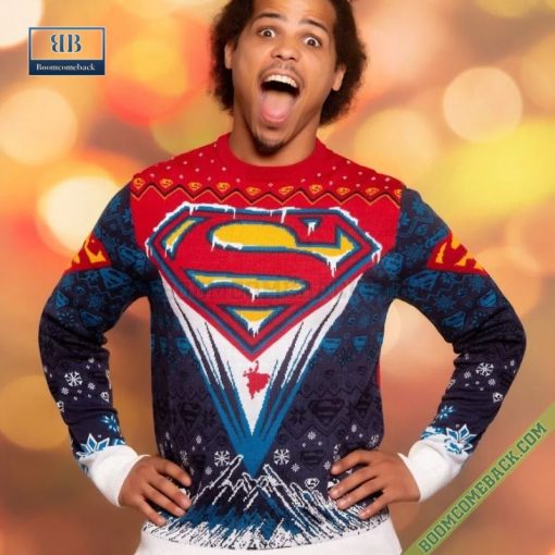 Superman DC Comics 3D Ugly Christmas Sweater Gift For Adult And Kid