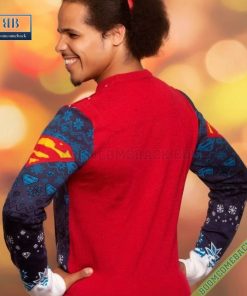 superman dc comics 3d ugly christmas sweater gift for adult and kid 5 MSR2j