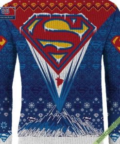 superman dc comics 3d ugly christmas sweater gift for adult and kid 7 l5E84