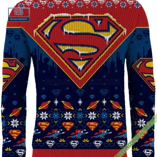 Superman Man of Festivities Ugly Christmas Sweater Gift For Adult And Kid