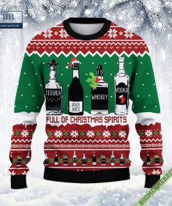 tequila jolly juice whiskey vodka full of christmas spirit 3d ugly sweater 3 kcR9G