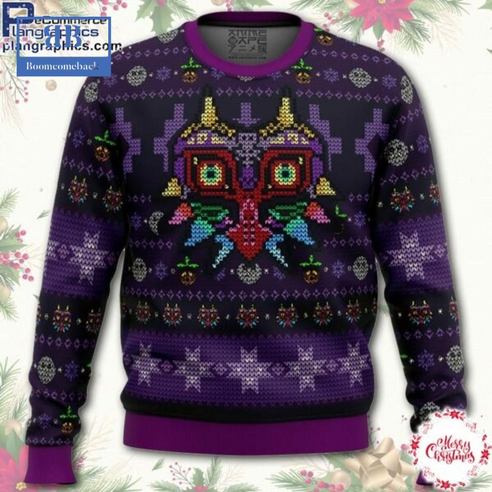 The Legend of Zelda Majora's Mask Purple Ugly Christmas Sweater