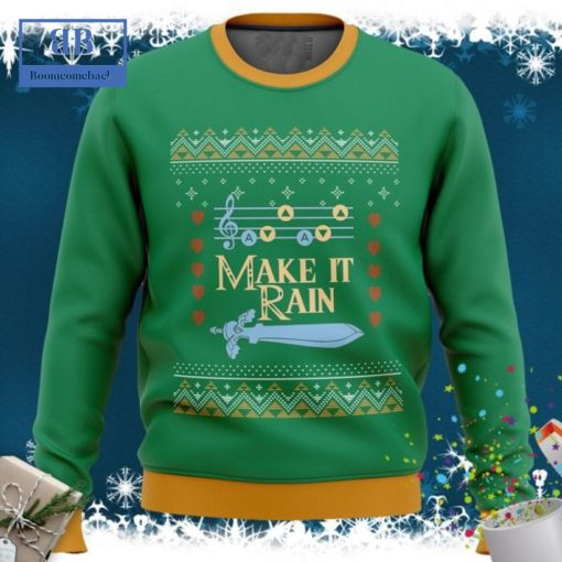 The Legend Of Zelda Make it Rain Ugly Christmas Sweater