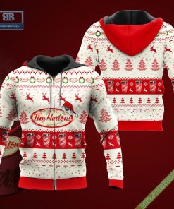 tim hortons santa hat christmas ugly christmas sweater hoodie zip hoodie bomber jacket 3 yHDSa