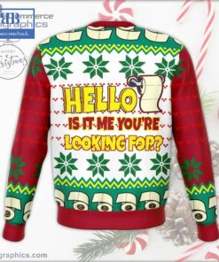 toilet paper hello isit me youre looking for ugly christmas sweater 3 j6GYf