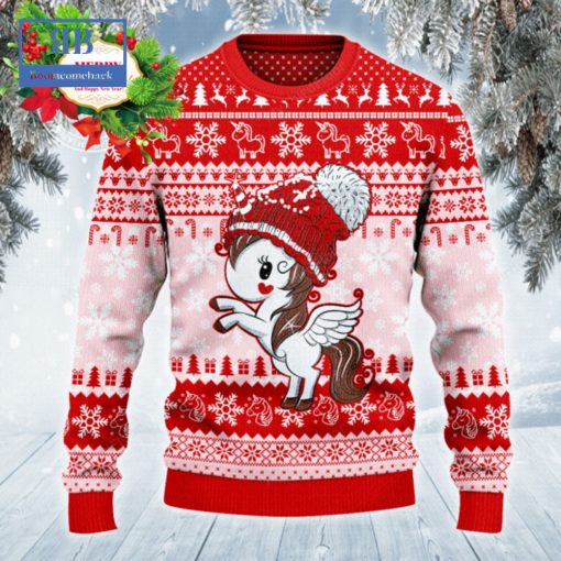 Unicorn Christmas Hat Ugly Christmas Sweater