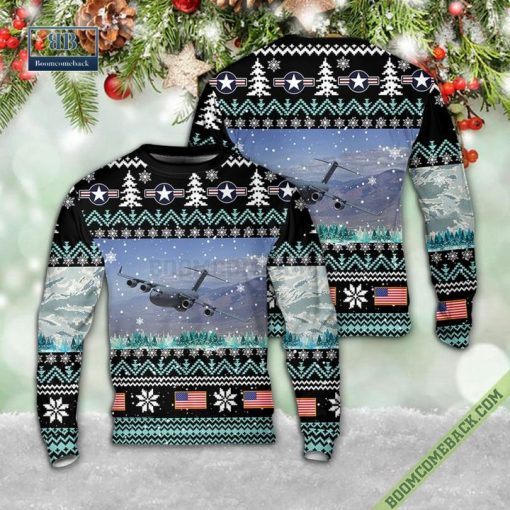 US Air Force C-17 Globemaster III Ugly Christmas Sweater