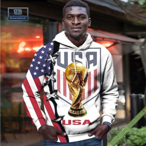 USA Flag National Soccer Team World Cup 2022 3D Sweater And Hoodie T-Shirt