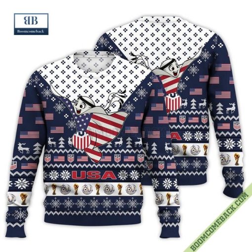 USA World Cup 2022 Mascot Ugly Christmas Sweater Hoodie T-Shirt