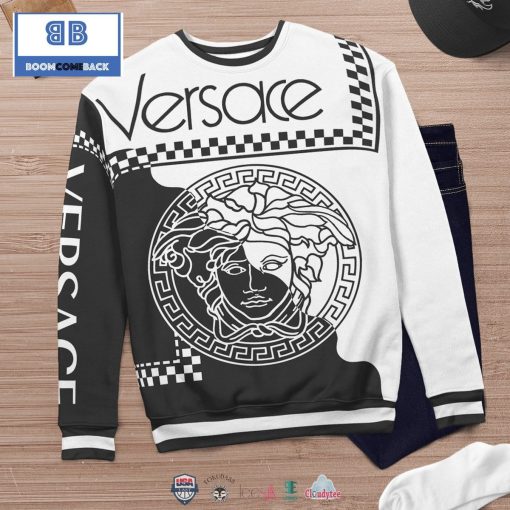 Versace Black And White 3D Ugly Sweater