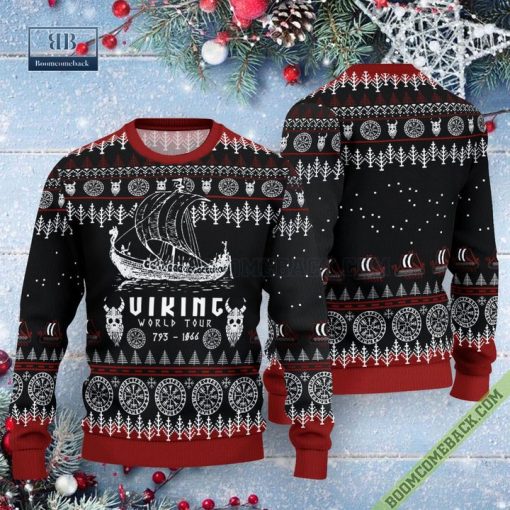 Viking World Tour 793 1066 Ugly Christmas Sweater