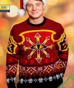 warhammer 40k chaos reigns ugly christmas sweater 3 pD6wj