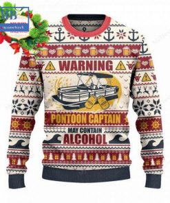 warning pontoon captain may contain alcohol ugly christmas sweater 3 ikYBi