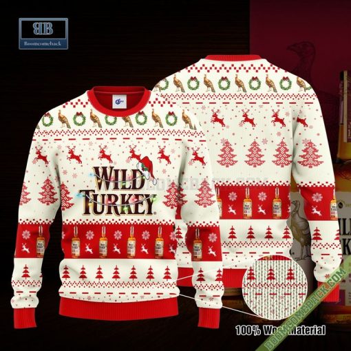 Wild Turkey Santa Hat Christmas Ugly Christmas Sweater Hoodie Zip Hoodie Bomber Jacket