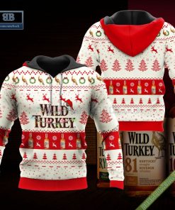 wild turkey santa hat christmas ugly christmas sweater hoodie zip hoodie bomber jacket 2 x1aY6