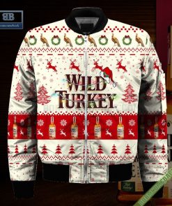 wild turkey santa hat christmas ugly christmas sweater hoodie zip hoodie bomber jacket 4 JqpLZ