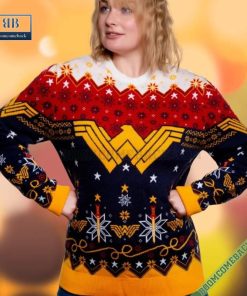 Wonder Woman Logo DC Comics Ugly Christmas Sweater Gift For Adult And Kid