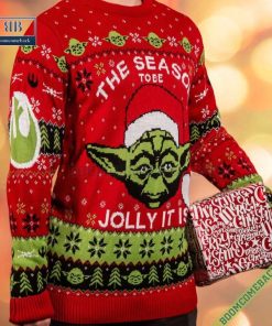 Yoda The Season To Be Jolly It Is Christmas Sweater Jumper
