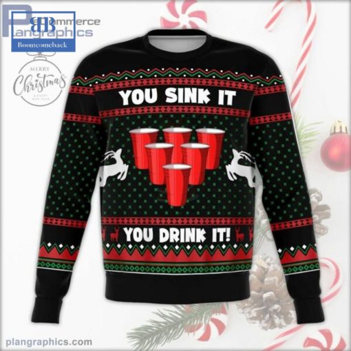 You Sink It You Drink It Ugly Christmas Sweater