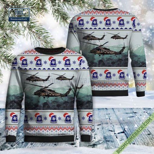 160th Special Operations Aviation Regiment Blackhawk Ugly Christmas Sweater