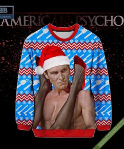 Christian Bale American Psycho Patrick Bateman Ugly Christmas Sweater Jumper 1