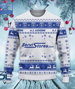 AJ Auxerre Santa Hat Ugly Christmas Sweater