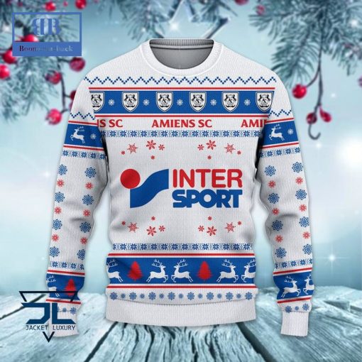 Amiens SC Santa Hat Ugly Christmas Sweater