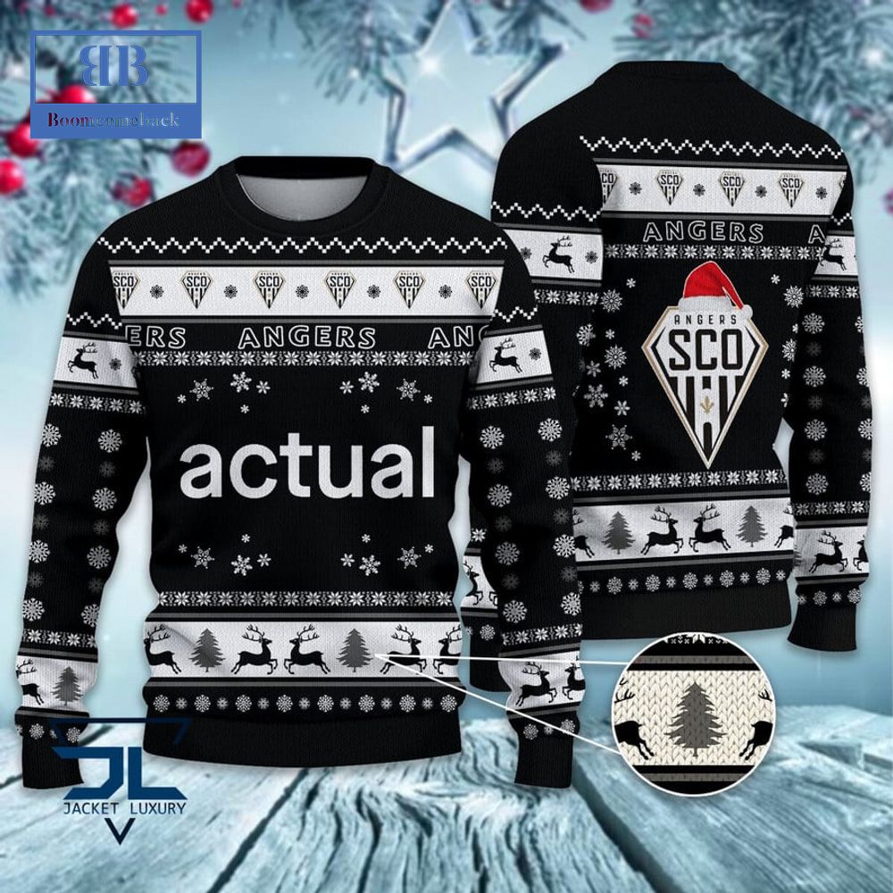 Angers SCO Santa Hat Ugly Christmas Sweater