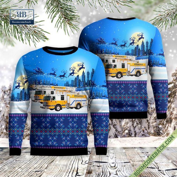 Arkansas, Springdale Fire Department Ugly Christmas Sweater