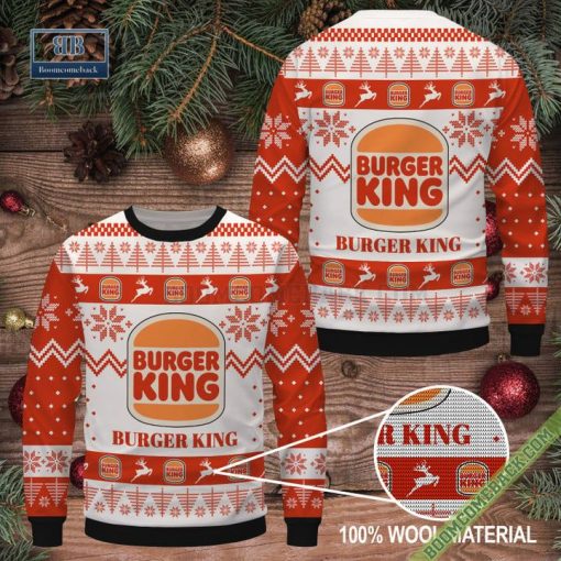 Burger King Christmas Ugly Sweater Jumper