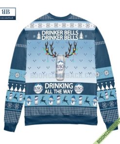 busch light drinker bells drinking all the way ugly christmas sweater 5 hiHJR