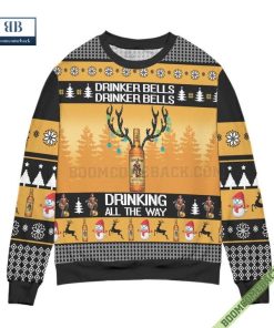 Captain Morgan Drinker Bells Drinking All The Way Ugly Christmas Sweater
