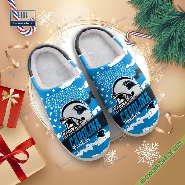 Carolina Panthers Christmas Indoor Slippers