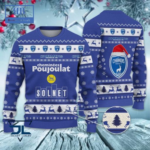 Chamois Niortais FC Santa Hat Ugly Christmas Sweater