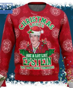 Christmas Lights Are A Lot Like Epstein Ugly Christmas Sweater