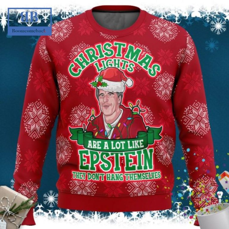 Christmas Lights Are A Lot Like Epstein Ugly Christmas Sweater