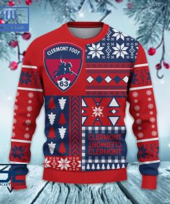 clermont foot auvergne 63 ugly christmas sweater 3 xr2ED