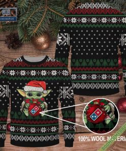 Domino’s Pizza Baby Yoda Christmas Ugly Sweater