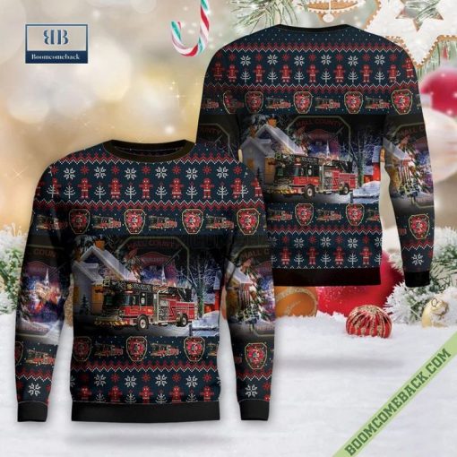 Gainesville, Georgia, Hall County Fire Services Christmas Sweater Jumper
