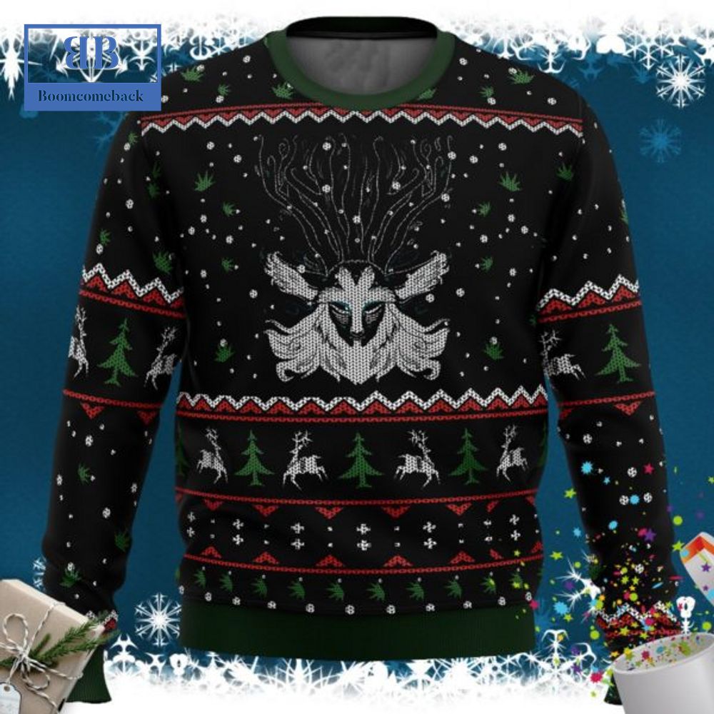 Ghibli Princess Mononoke Forest Spirit Ugly Christmas Sweater
