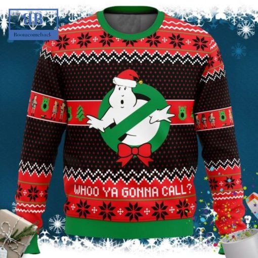 Ghostbusters Whoo Ya Gonna Call Ugly Christmas Sweater