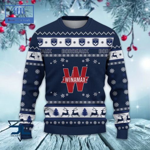 Girondins de Bordeaux Santa Hat Ugly Christmas Sweater