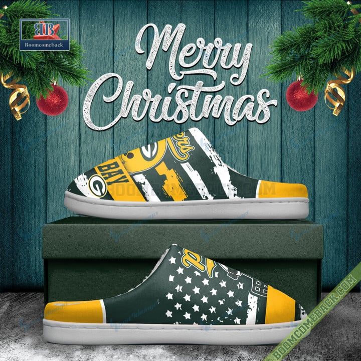 Green Bay Packers Christmas Indoor Slippers