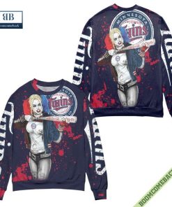 Harley Quinn Minnesota Twins Ugly Christmas Sweater