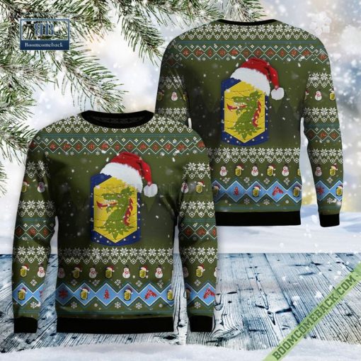 Illinois Army National Guard 404th Maneuver Enhancement Brigade Ugly Christmas Sweater