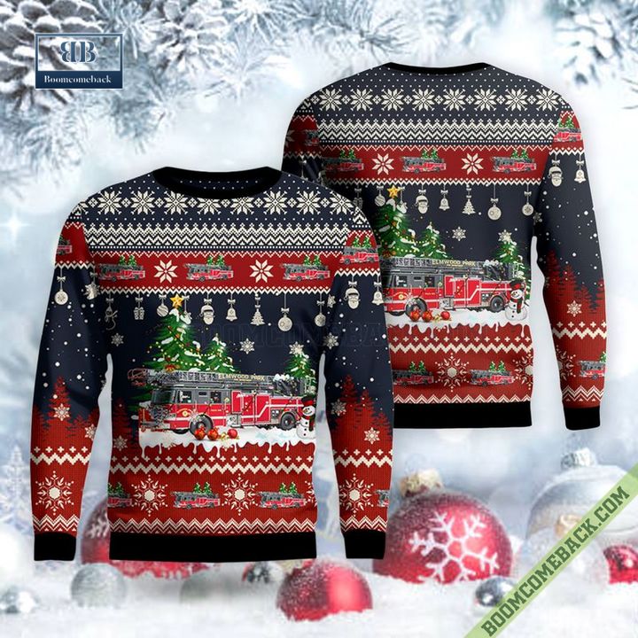 Illinois, Elmwood Park Fire Department Ugly Christmas Sweater